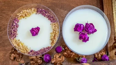 طرز تهیه فرنی با نشاسته ذرت - دسر برای افطار - آشپزی با ژوان